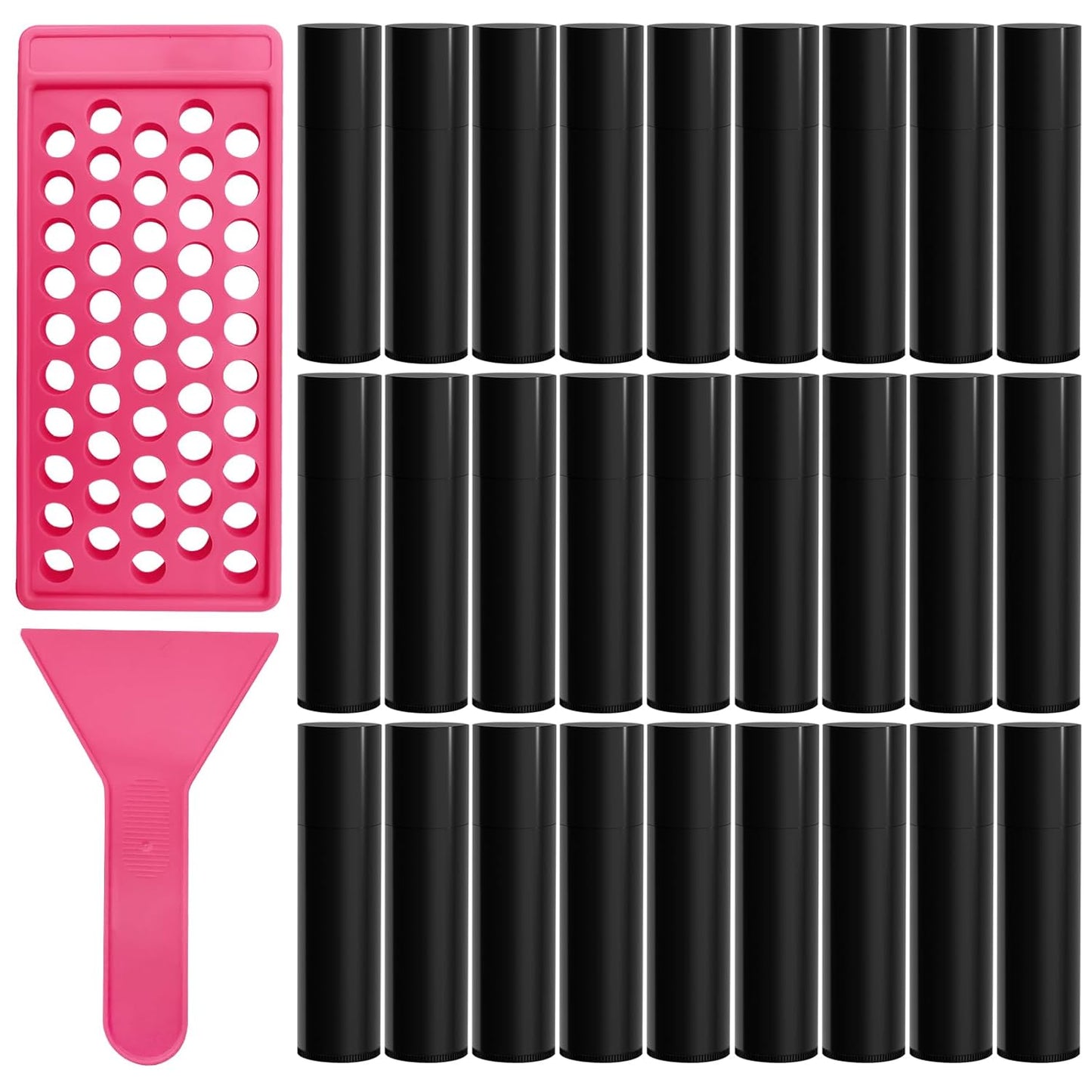 DIY Lip Balm Filling Tray - Pink Spatula Set for Easy Lip Balm Making | 1 Pack