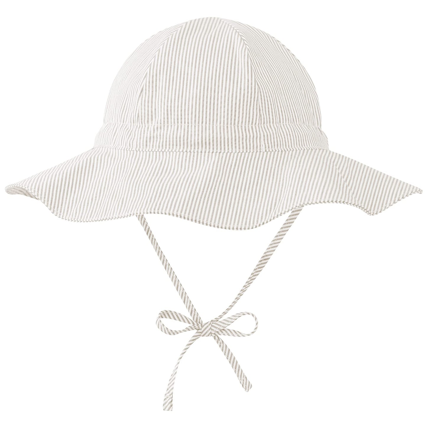 Zando UPF 50+ Infant Baby Sun Hats 0-6 Months Wide Brim Baby Bucket Hat