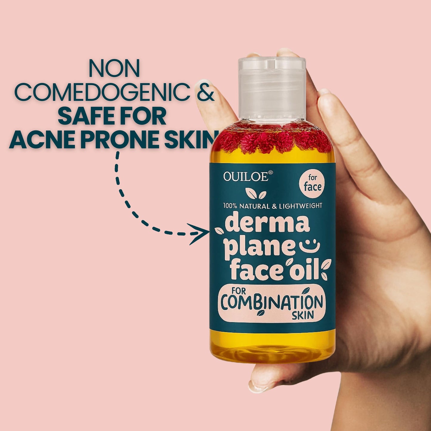 Dermaplane Oil for Combination Skin - Shave Oil for Women, Face Shaving Oil for Women, Use with a Dermaplaning Tool, Razor, Shaver or Microblade for Close Shave 2 oz by Ouiloe