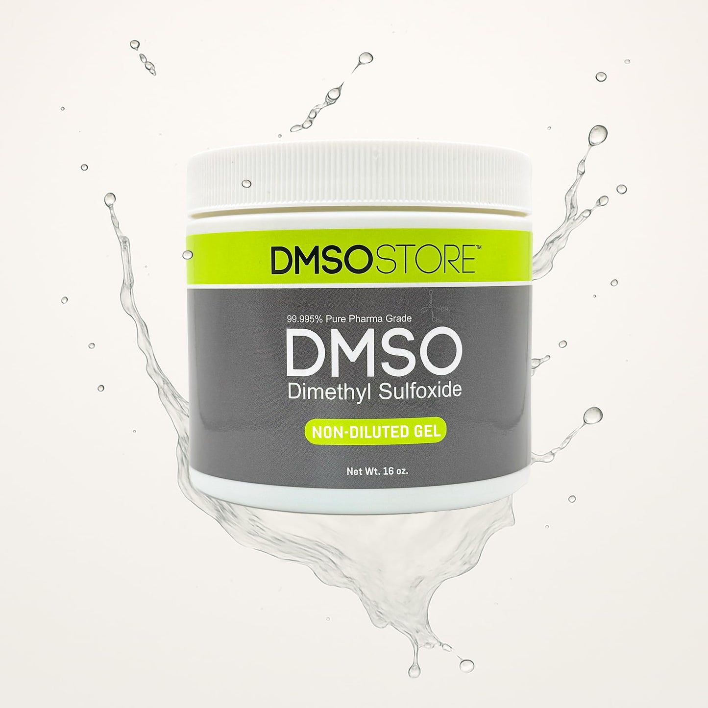 DMSO Gel 4.oz Non-diluted 99.995% Low Odor Pharma Grade BPA Free Container