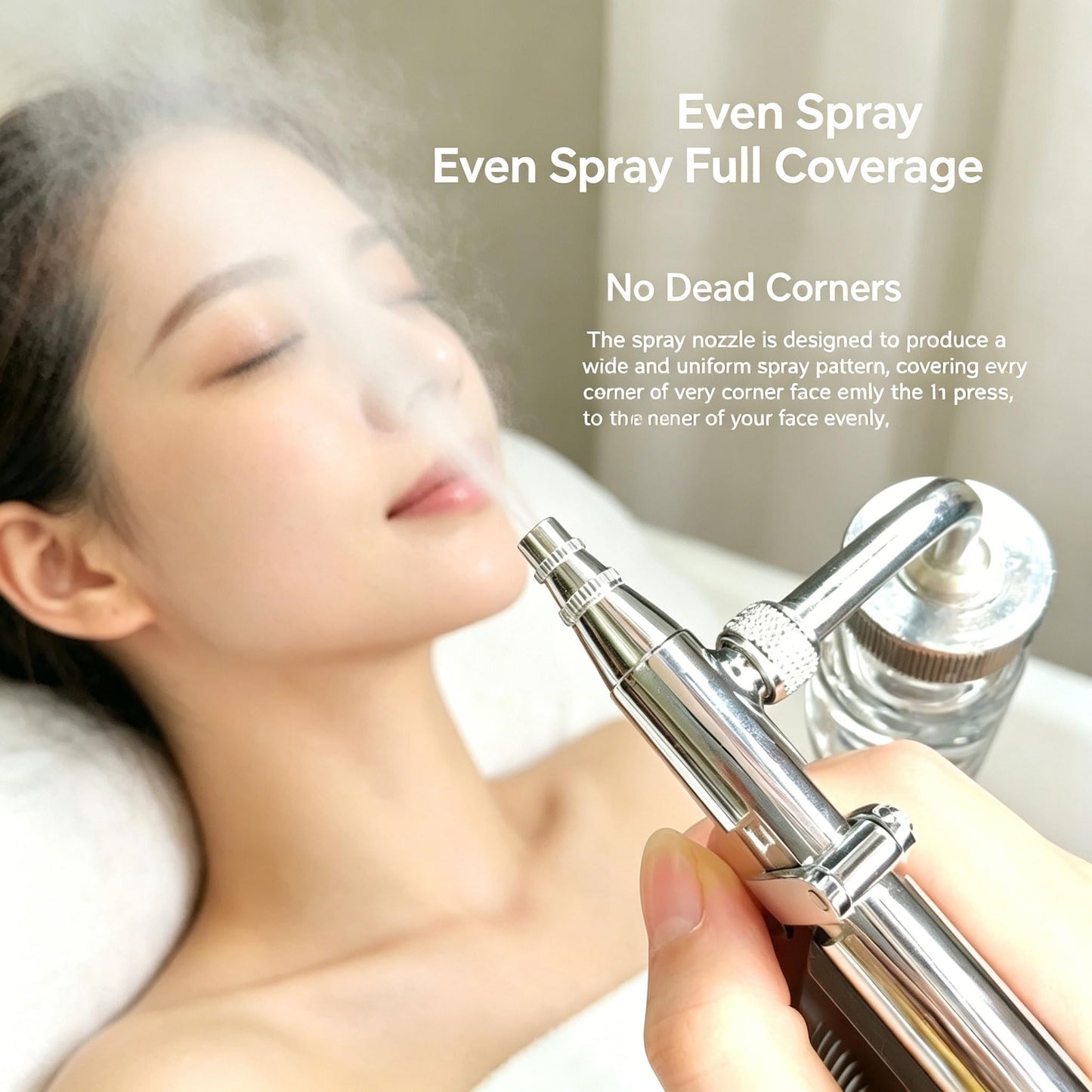 DUIMIMI Facial Oxygen Injector Spray Gun Deep Moisturizing Skin Rejuvenation, Atomization Fine Mist Sprayer for Hydrating, Oil Control Portable Home Beauty Salon Use