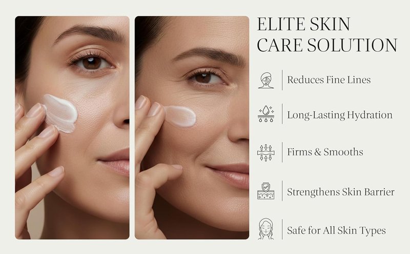 Advanced Multi-Peptide Moisturizer - Firming Face Cream with Hyaluronic Acid & Peptides | Smooths Fine Lines | 3.4 oz