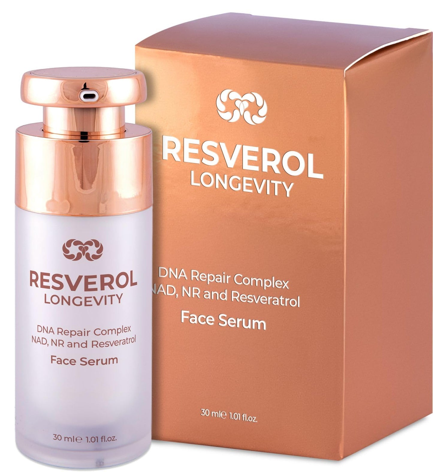 Resverol Longevity Face Serum with Nad NR & Resveratrol–Anti-Aging Antioxidant, DNA Repair Complex Hydrating Serum for Fine Lines, Wrinkles, Elasticity & Radiance – 30ml