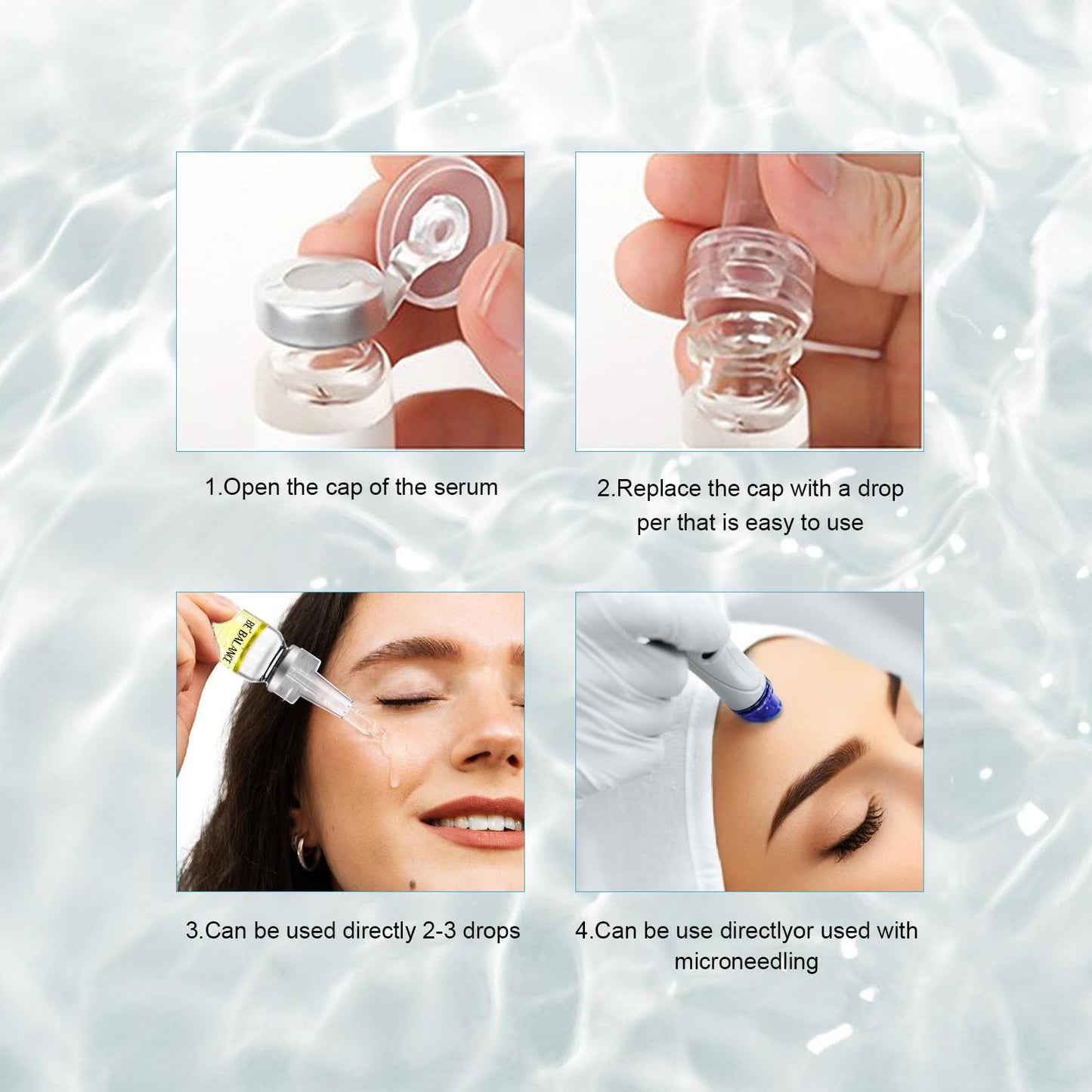 Hyaluronic Acid for Microneedling Concentrate Ampoules 5 Vials 0.35 Fl Oz