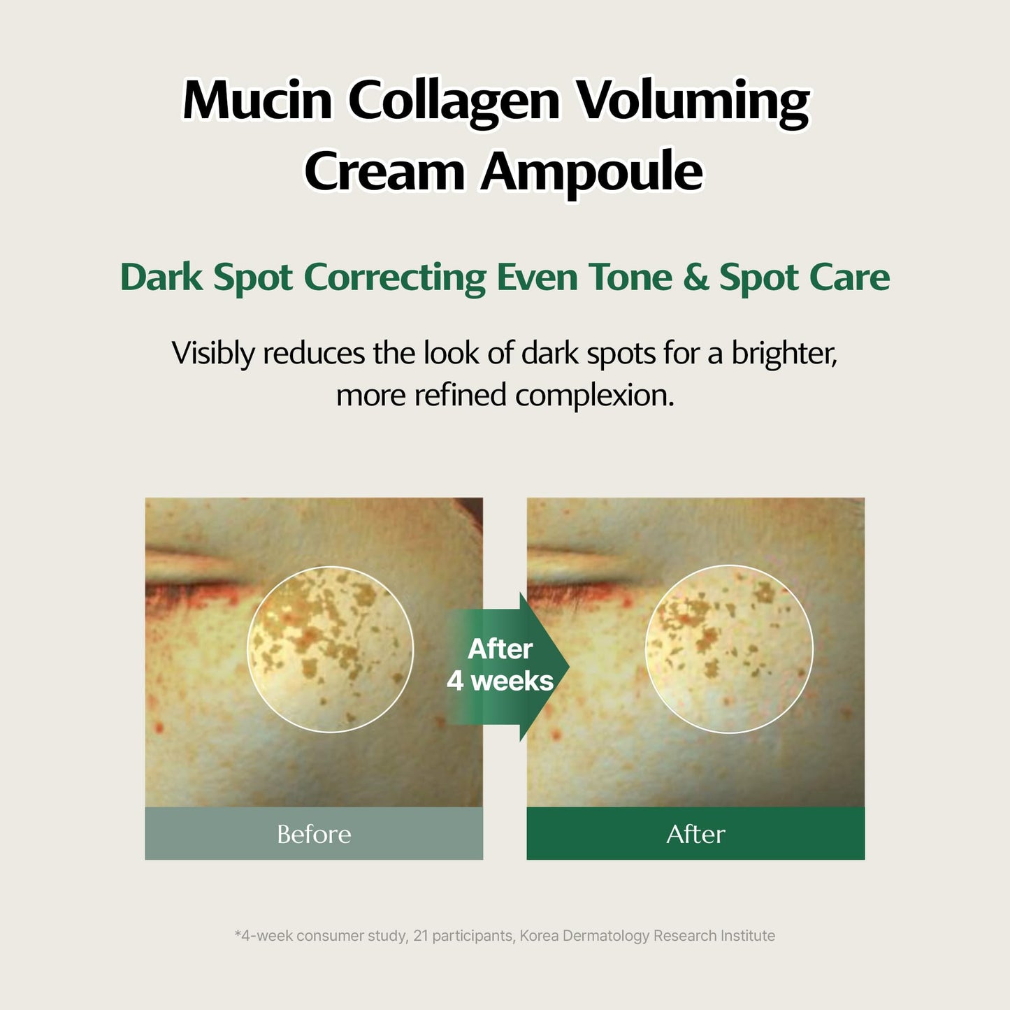 ClearDea Mucin Collagen Voluming Ampoule Moisturizer Face Cream (Dual Collagen + Mucin Care) – Deep Hydrating Facial Skin Care for Women, Glow Up Skincare Essentials - 0.14 Fl Oz x 2ea (Pack of 1)