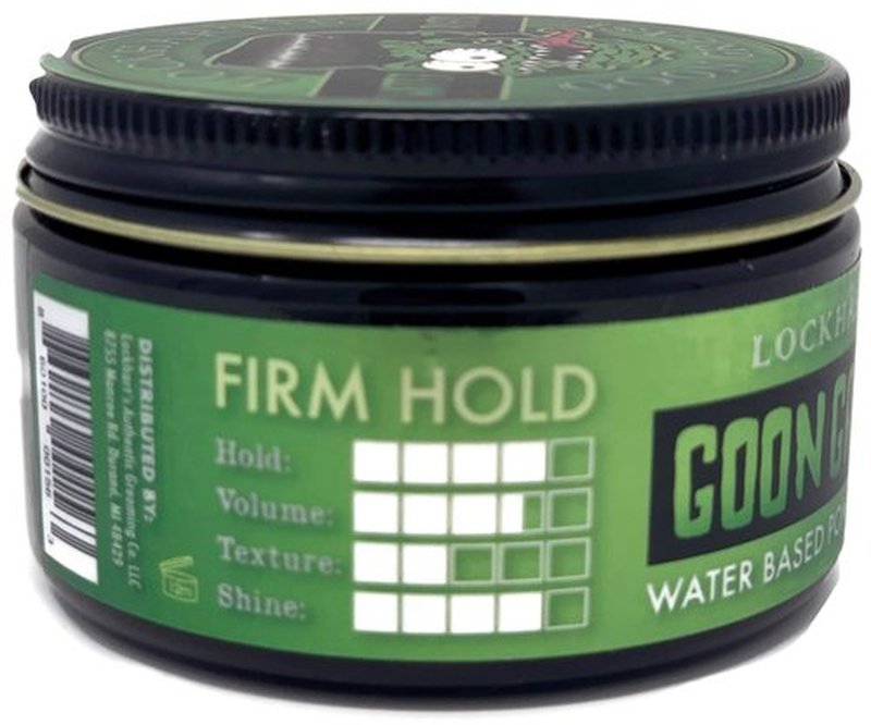 Lockhart’s Authentic Handcrafted Water-Based Goon Grease Firm Hold Hair Pomade, High Shine (3.4oz.)
