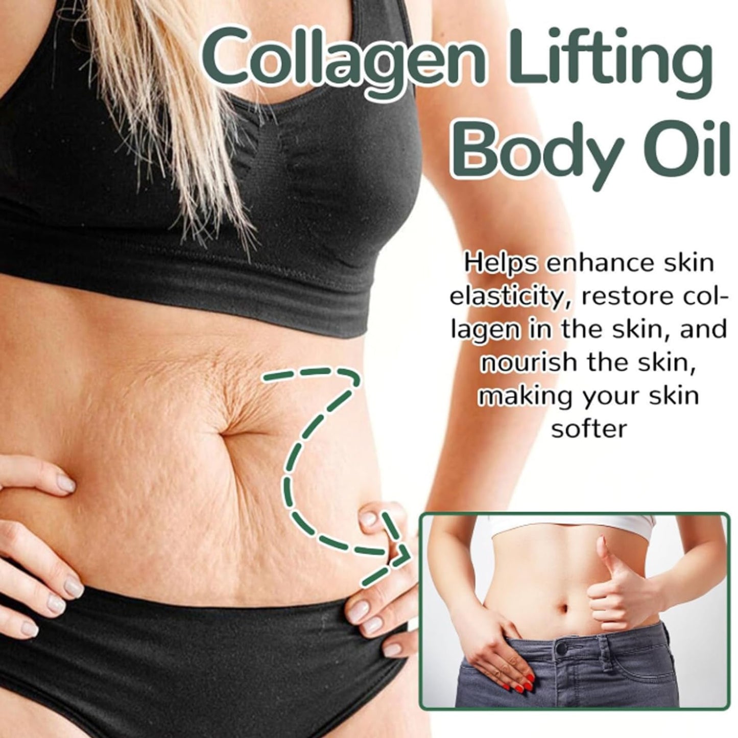 Orelvique Collagen Lifting Body Oil, Anti Aging Moisturizing Lifting Body Oil, Lightweight Fast-Absorbing Non-Greasy Moisturizer For Smooth Radiant Skin, For Women & Men (1pcs)
