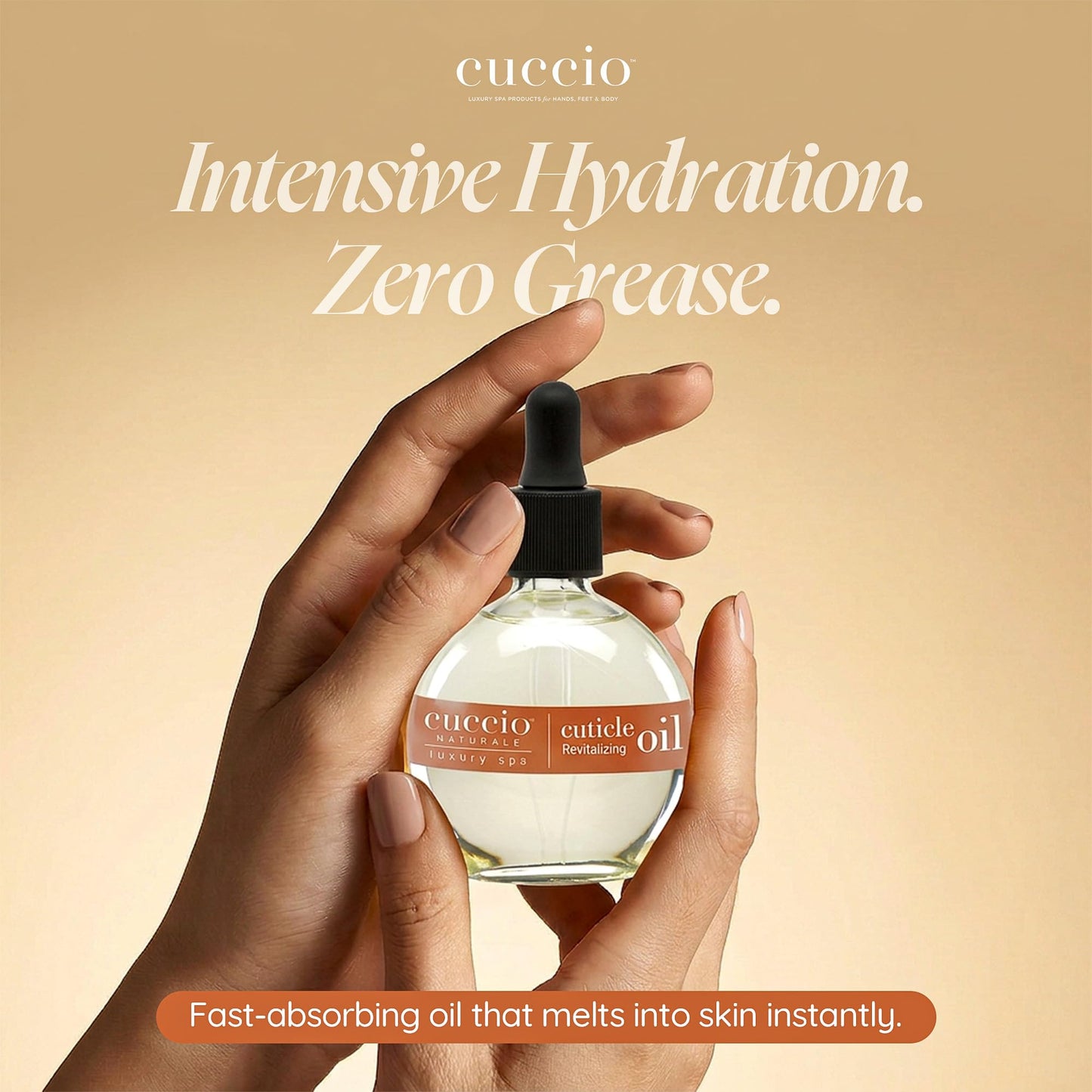Cuccio Naturale Vanilla Bean & Sugar Revitalizing Cuticle Oil, Lightweight Fast-Absorbing Hydrating Nail & Cuticle Conditioner, Cold-Pressed Oils + Vitamin E, 2.30 Fl Oz