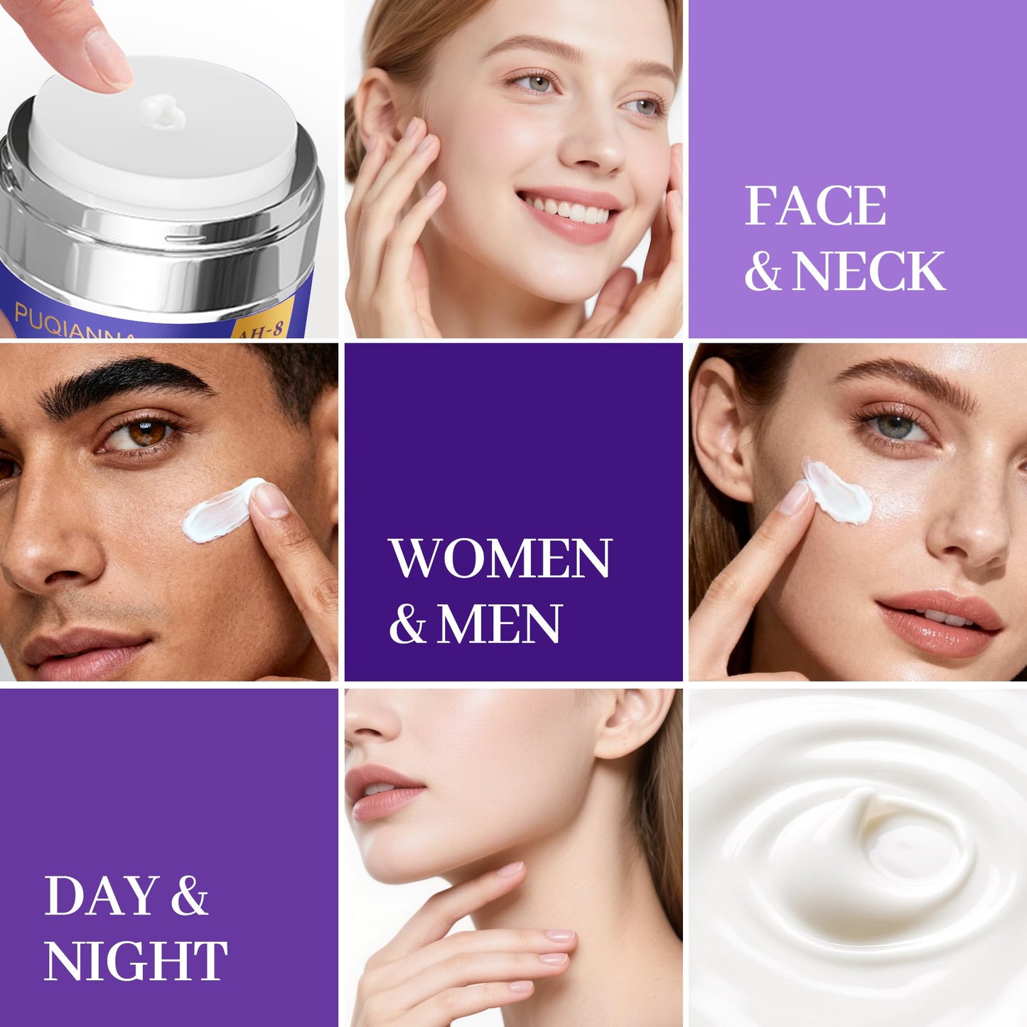 Neck Cream Firming and Tightening with Retinol and Peptide Anti Wrinkle Cream for Women Overnight Treatment Infused with Collagen Hyaluronic Acid and Lavender Extract for Calming Night Care