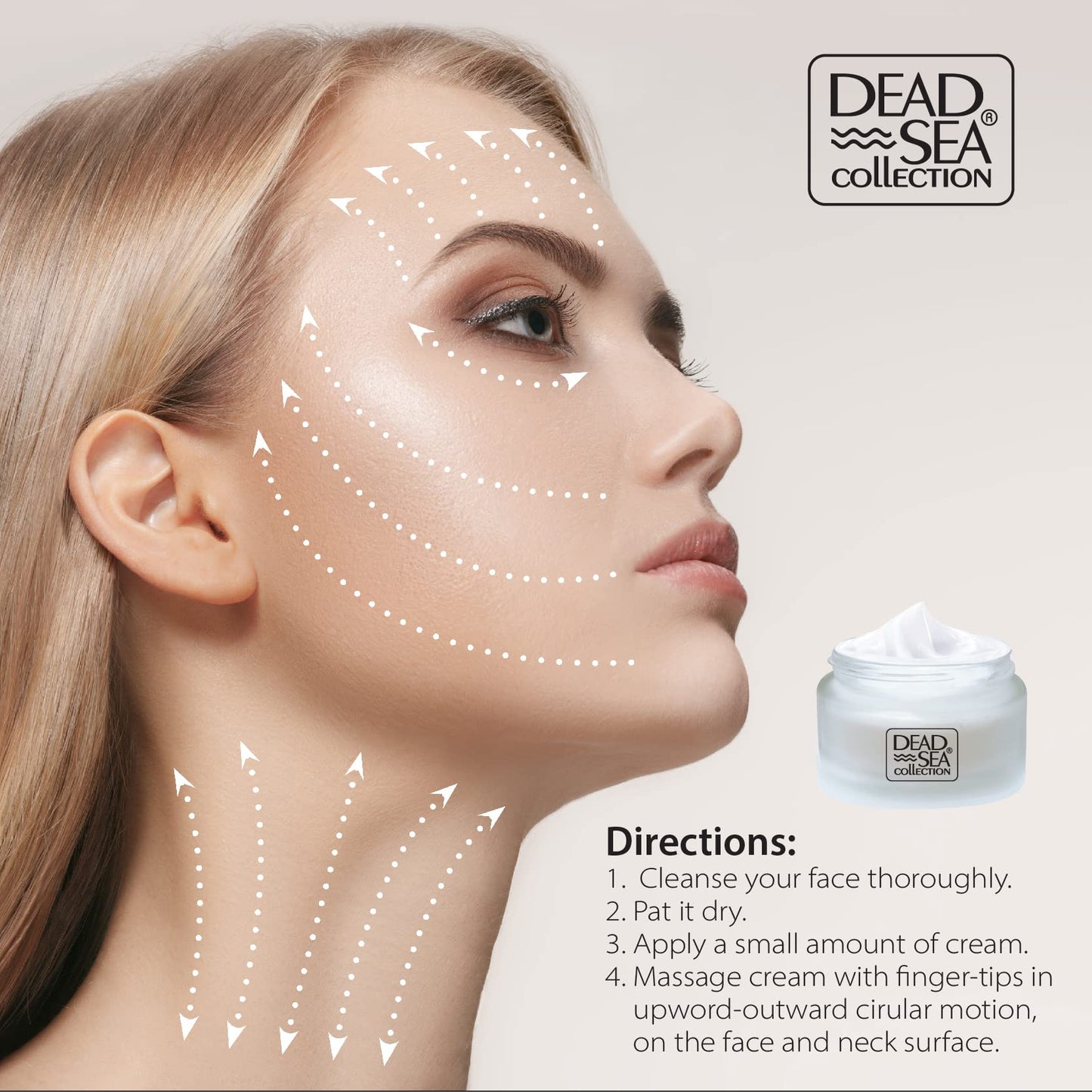 Dead Sea Collection Moisturising Night Face Cream with 3X Collagen – Anti Aging Nourishing Facial Moisturiser with Dead Sea Minerals and Vitamin E for Women and Men – All Skin Types (50 ml)