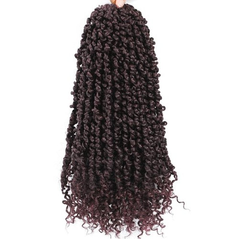 Alrence Passion Twist Crochet Hair 8 Packs Pre twisted Passion Twist Hair For Women Soft Bohe Pre-looped Crochet Braids (14 Inch (Pack of 8), 99J#)