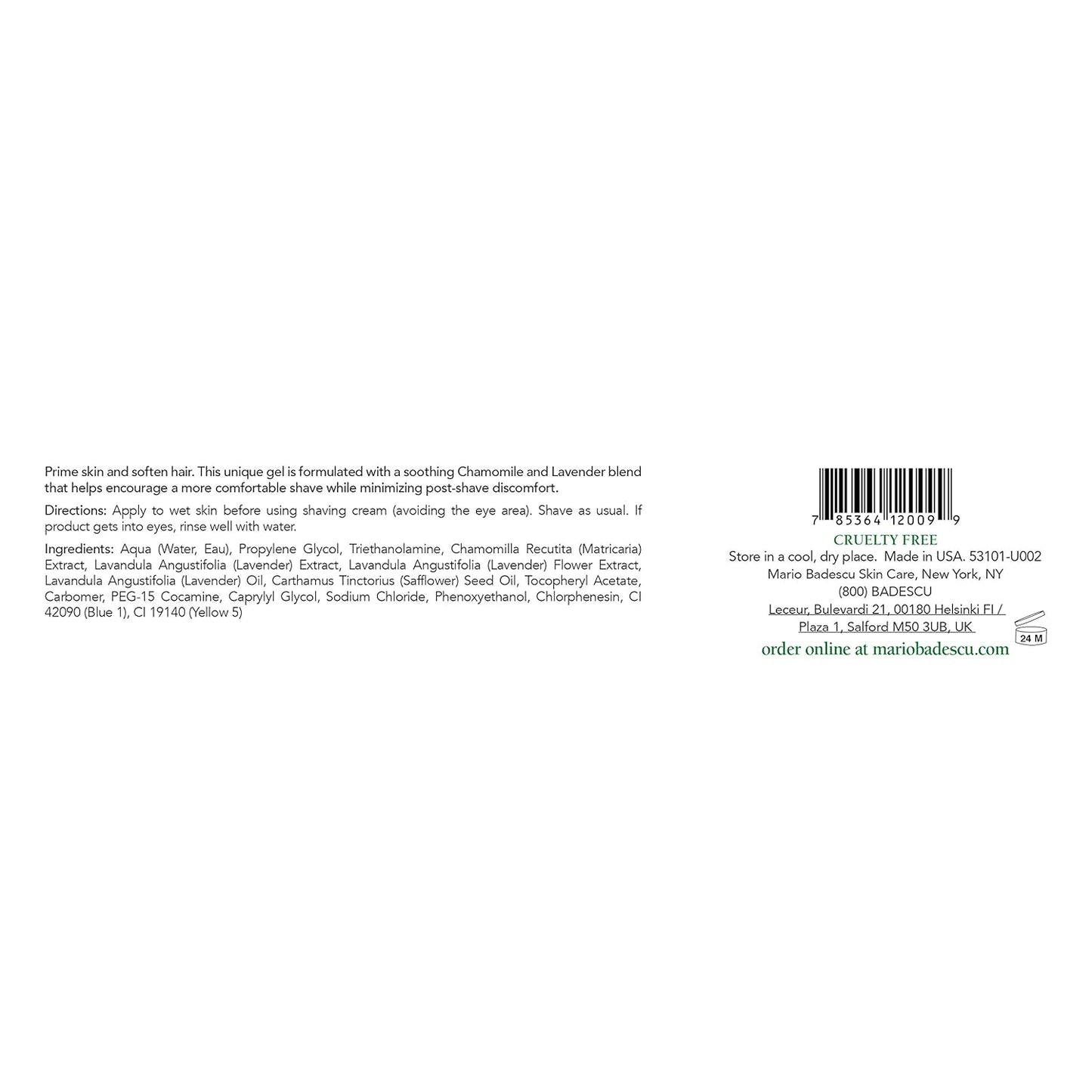 Mario Badescu Pre-Shave Conditioner - Soothing, Botanical-infused Pre Shave Gel for Your Best Shave Yet - Preps, Primes, and Softens Skin and Hair