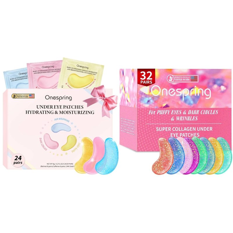 Caffeine Eye Masks - 24K Gold & Retinol Under Eye Patches | 32 Pairs for Puffiness, Dark Circles & Fine Lines