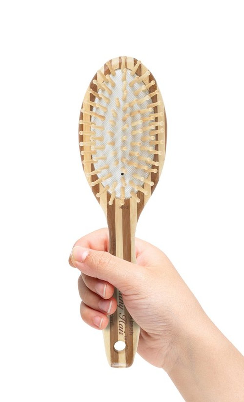 Olivia Garden Healthy Hair Eco-Friendly Bamboo Ionic Massage Hair Brush HH-3 (Oval Large)