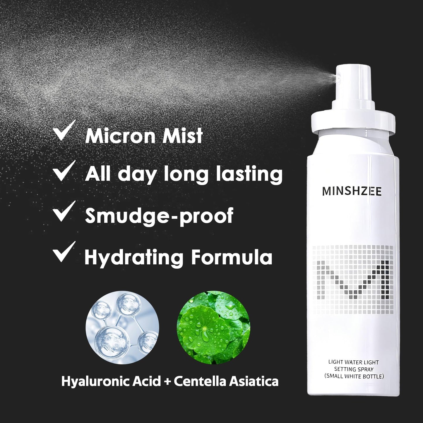 2PCS Makeup Setting Spray Set for Face, Weightless Long Lasting Waterproof Fixing Makeup Setting Face Spray, Smudge-proof, Hydrating & Refreshing Setting Spray Makeup for All Skin Type（J)