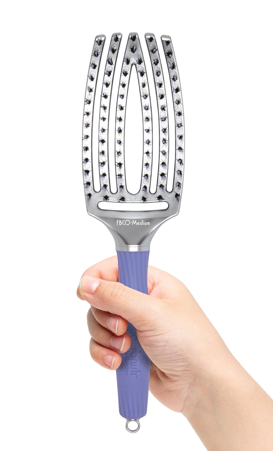 Olivia Garden FingerBrush Scalp-Hugging & Vented Combo Paddle Hair Brush (ionic & 100% boar bristles)