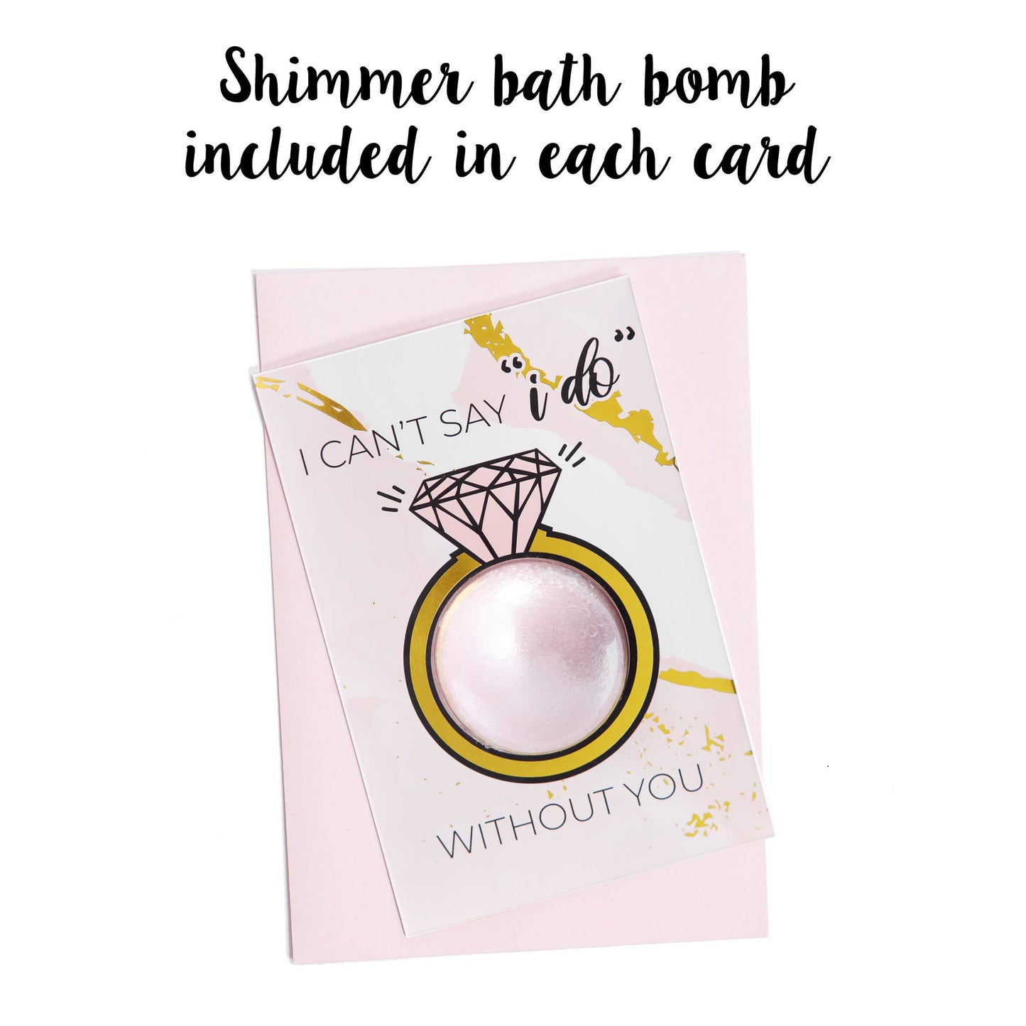 Bridesmaid Proposal Cards with Bath Bombs | Bridesmaids Proposal Gifts | Bridesmaid Card Pack | Will You be My Bridesmaid | Ring Style (6 Pack)