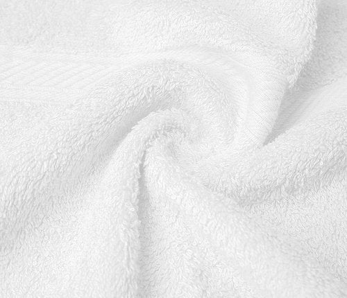ZUPERIA 100% Cotton Bath Wash Cloths 12 Pack - 12" x 12"- Highly Absorbent Soft Washcloths for Face, Gym Towels, Hotel Spa Quality, Reusable Multipurpose Towels (Grey/White)