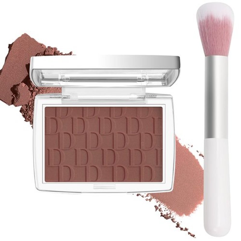 LYBHDAFA Powder Blush for Cheeks with Brush, Matte Blush Palette Korean Blush Powder Face Blusher, Natural Glow Blendable Formula Silky Lightweight Makeup Blush Palette for Cheeks, 020# Mahogany