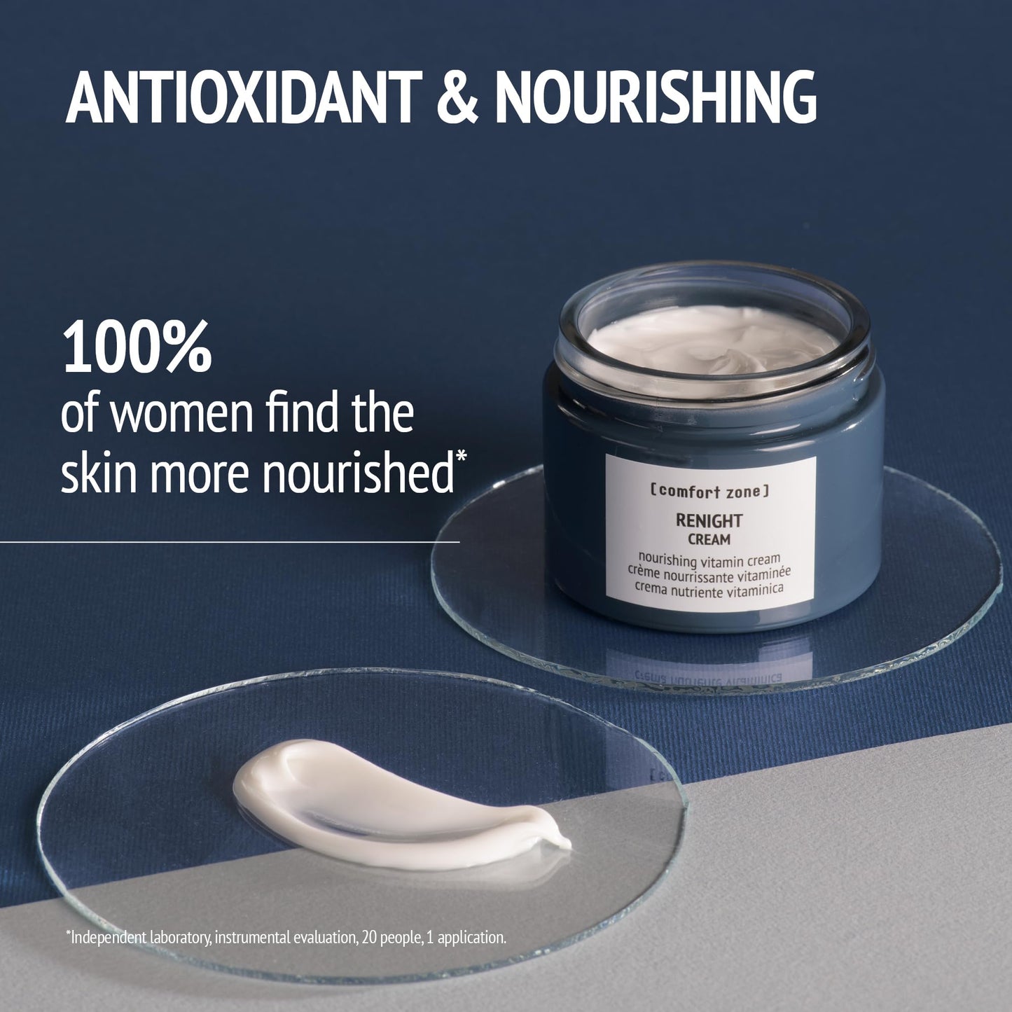 [ comfort zone ] Renight Nourishing Vitamin Cream, Night Treatment, Antioxidant, Softens, Relaxes, Certified Organic Goji Berry, Macadamia Oil, Hyaluronic Acid, Dry & Stressed Skin, 2.03 Fl Oz