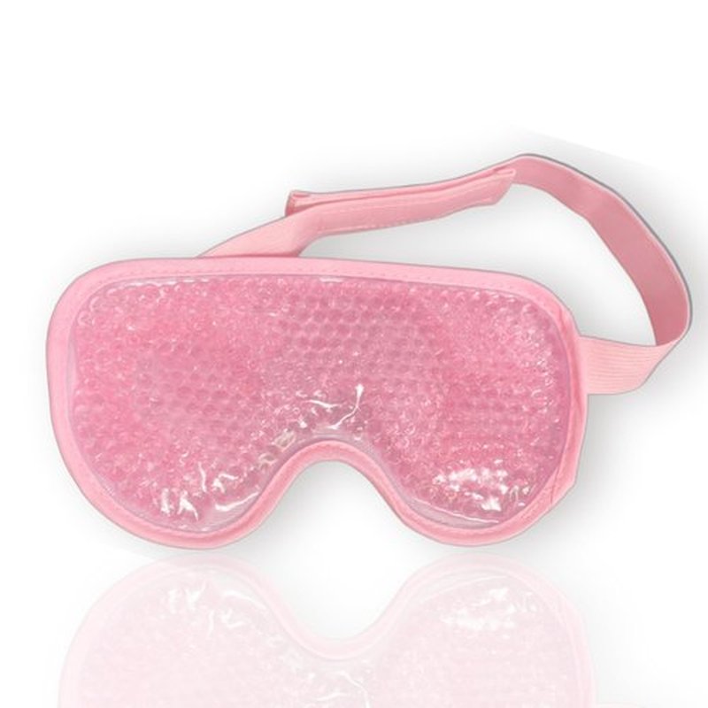 Cooling Gel Bead Eye Mask - Reusable Eye Mask with Cooling Gel for Puffiness, Migraines, Headaches & Post-Surgery Relief - Cold Eye Mask for Puffy Eyes & Relaxation (Pink)