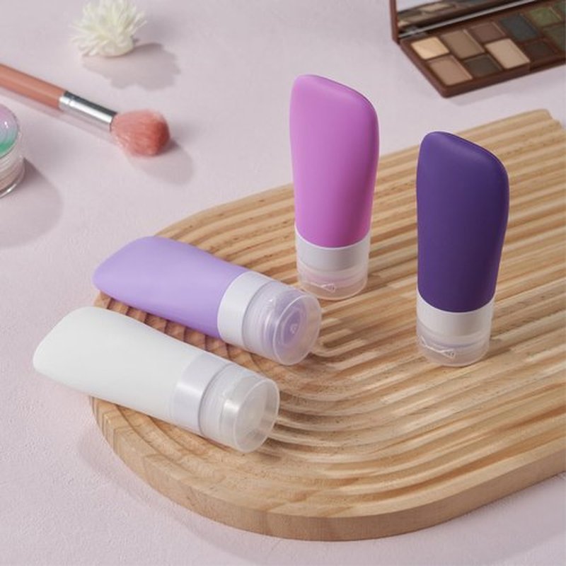 INSFIT Travel Bottles for Toiletries, TSA Approved 2oz Travel Size Bottles Leak Proof Travel Containers for Toiletries, BPA Free Refillable Travel Accessories for Shampoo Body Wash Liquids Purple