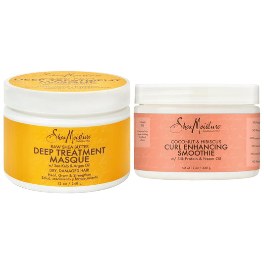 Curl Enhancing SheaMoisture Coconut & Hibiscus Hair Masque & Smoothie for Curly Hair