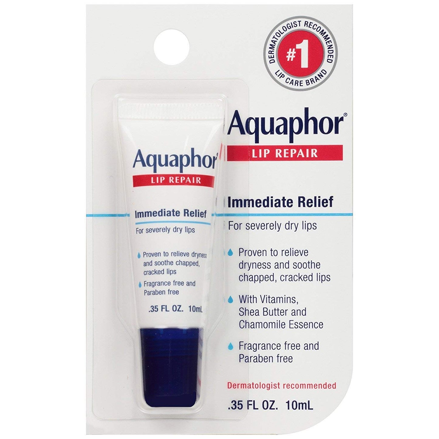 Aquaphor Lip Repair, 0.35 Fl Oz, Pack of 6