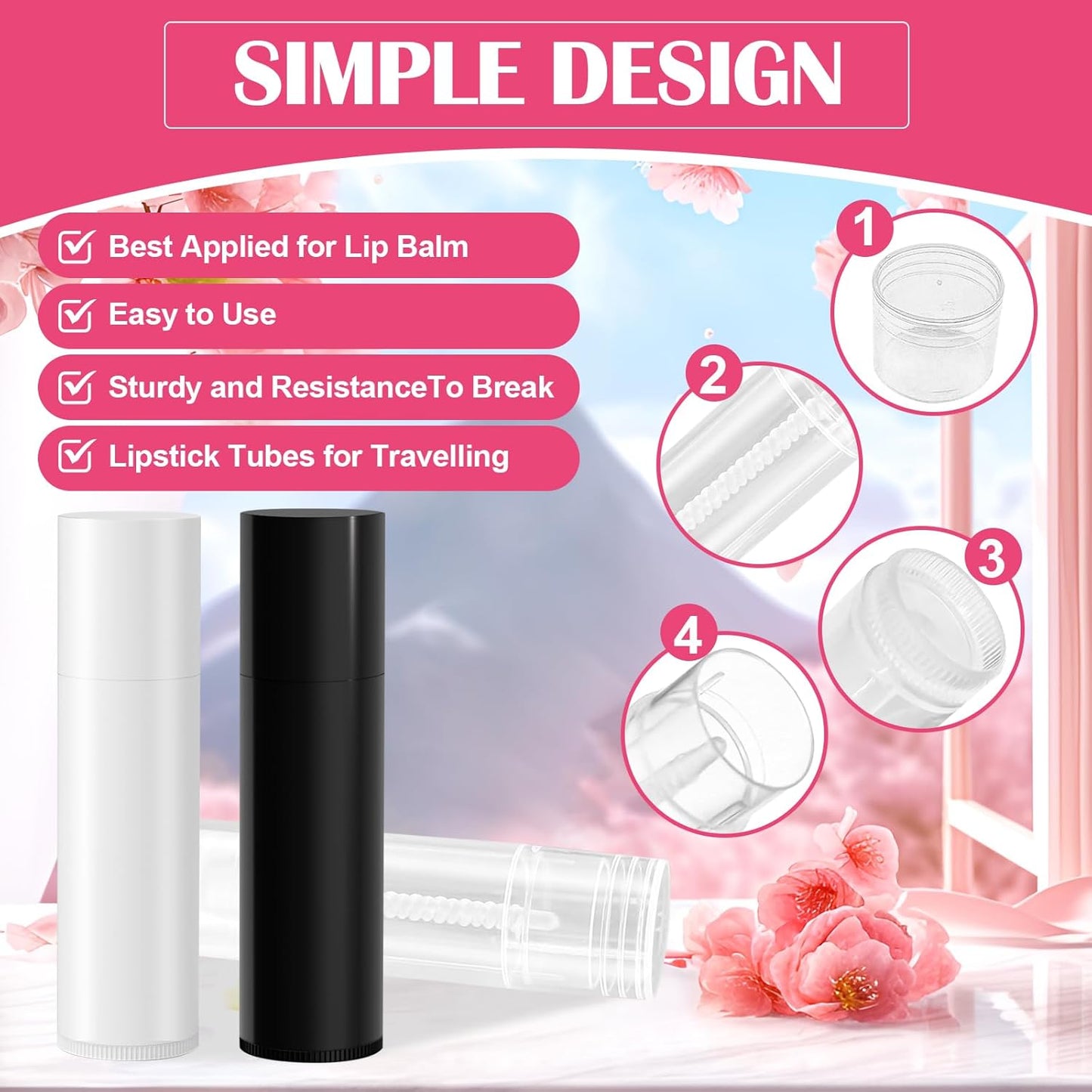 DIY Lip Balm Filling Tray - Pink Spatula Set for Easy Lip Balm Making | 1 Pack