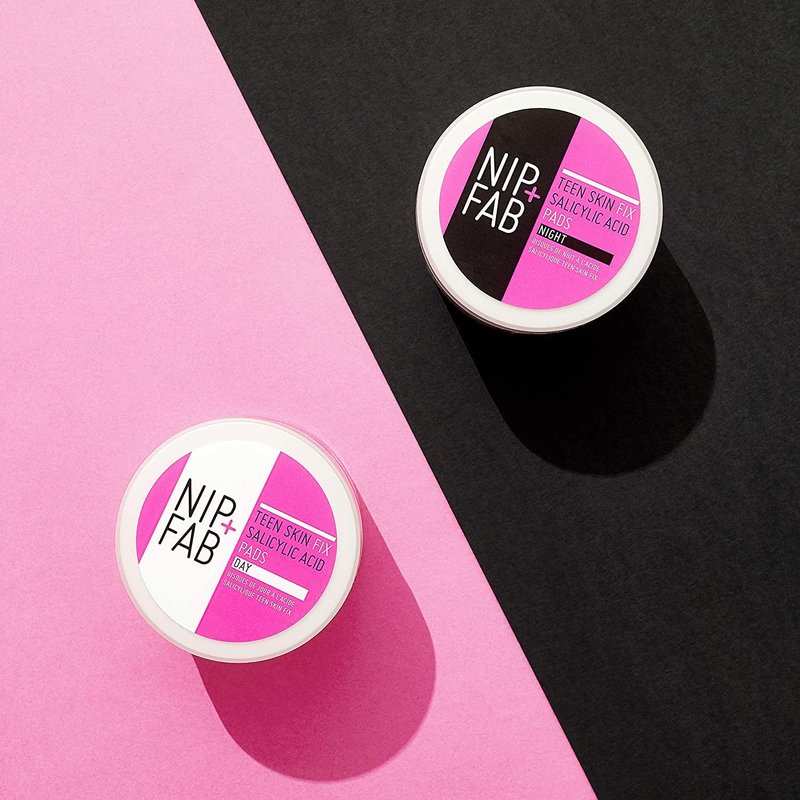 Nip + Fab Salicylic Acid Fix Day Pads - Exfoliating Facial Pads for Acne & Pore Refinement | 60 Pads, 2.7 oz
