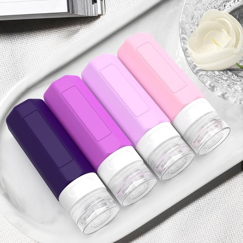 Redfly Travel Bottles for Toiletries, 3oz Tsa Approved Travel Size Containers, BPA Free Leak Proof Travel Containers for Toiletries, Refillable Travel Accessories for Shampoo Conditioner Purple