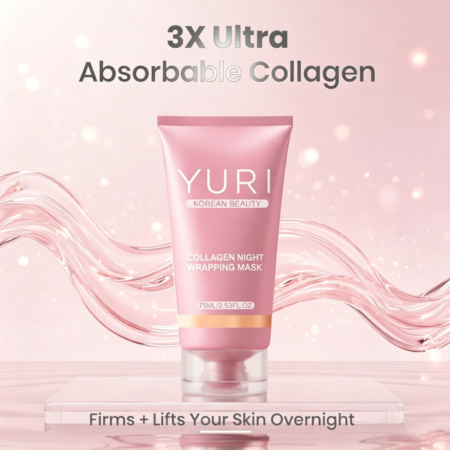 YURI Collagen Night Wrapping Mask, Peel Off Face Mask for Hydration Care