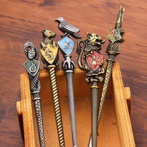 【2 Color Options】 Harry Gifts Potter Metal Makeup Brushes Set Gifts Wi-zard Wand Makeup Brushes Set for Women Magic Eye Shadow Eyeliner Blending Lip Brush - Brushes Holder Pot Not Included