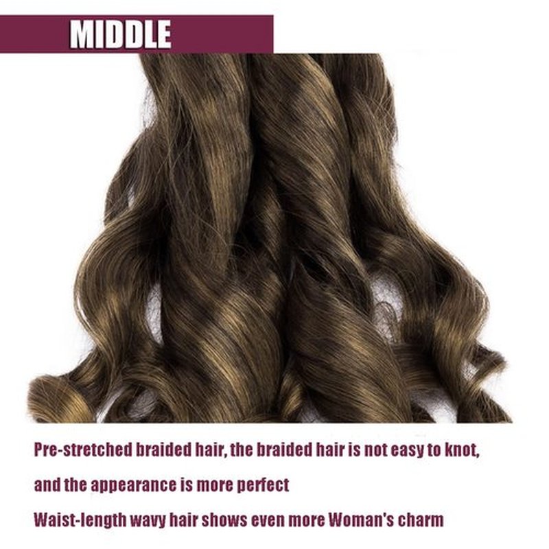 8 Packs French Curly Braiding Hair 24 Inch Loose Wave Spiral Curly Crochet Hair for Black Women Pre Stretched Braiding Hair with Curly Ends (24 Inch, 1B/27)