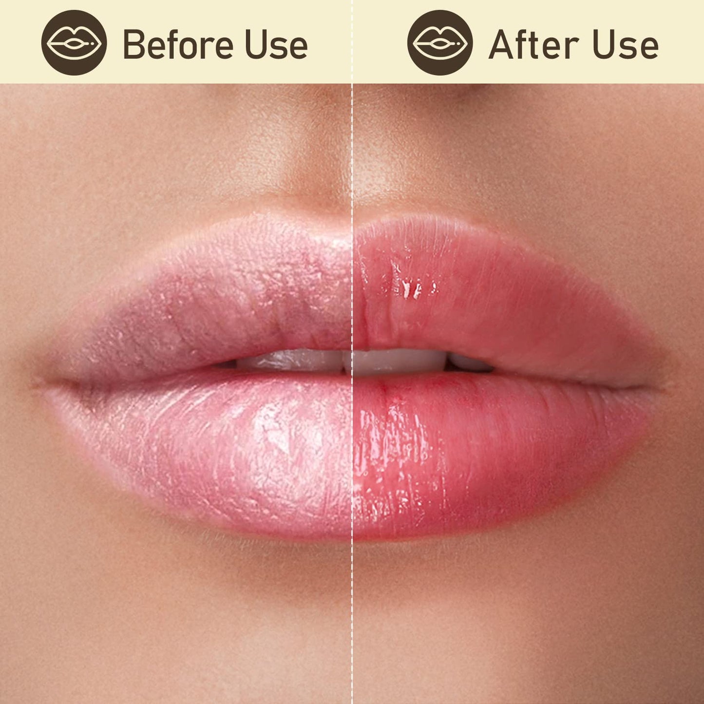 Tinted Lip Balm Flower Lipstick Tinted Lip Gloss Long Lasting PH Lipstick Color Changing Lipsticks Natural Chapstick, Glitter Pink Lip Stick, Purple Flower