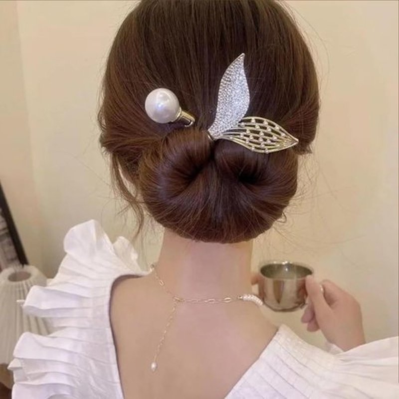 Insstyle Full Star Flower Hair Accessories, Hand Embroidered Flowers Deft Bun Hair, Character Hair Accessories,Lazy Hair Curler (A16)