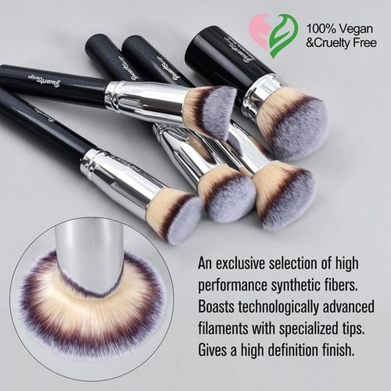 Bueart Design 18Pcs ULTRA SOFT Wood Handle Makeup Brushes set Make up brushes face brush Foundation Powder Blending Blush brushes (Pearl White)