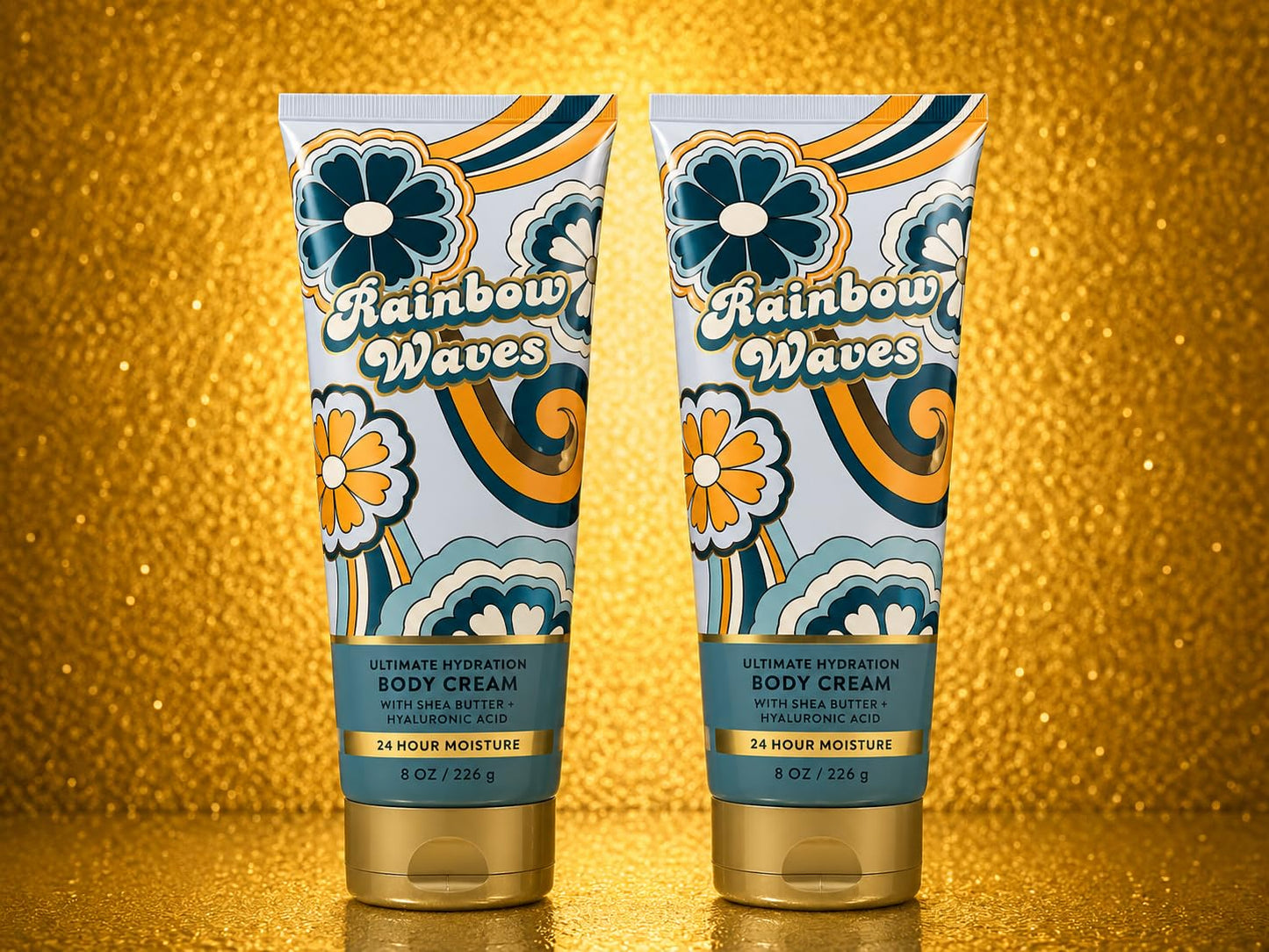 2 Rainbow Waves LOVE ALWAYS WINS ULTIMATE HYDRATION BODY CREAM LOTION 8 oz