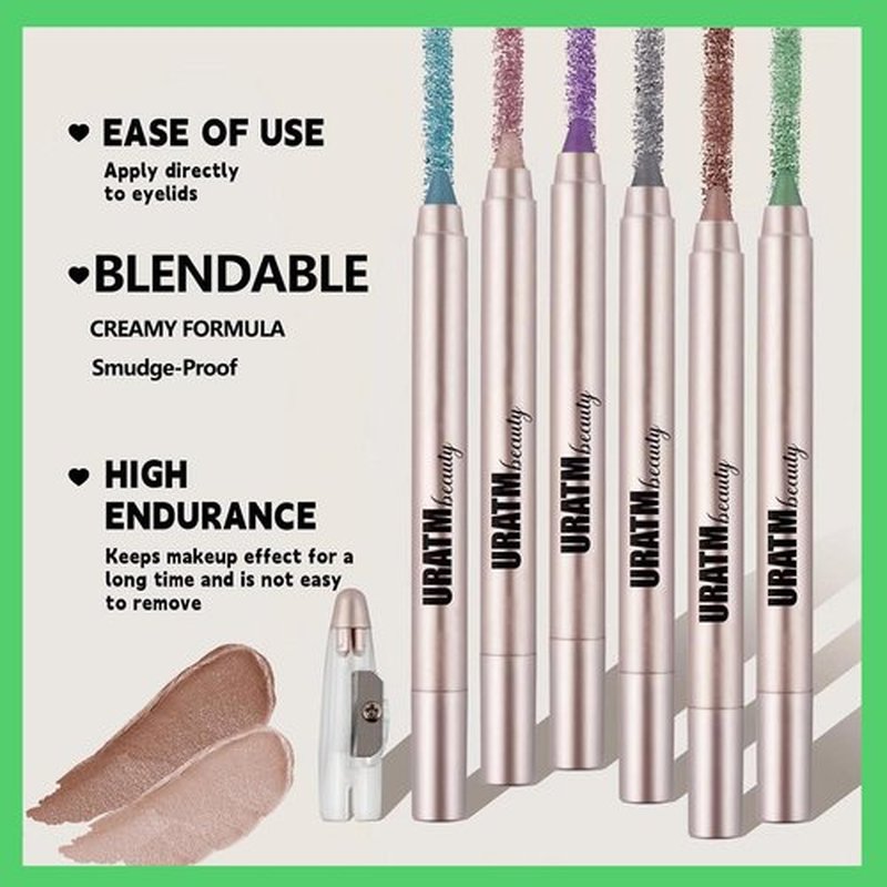 Daeuwiutr Purple Violet Eyeshadow Stick Highlighter Eye Liner,Eye Brightener Stick, Shimmer Glitter Creamy Eye Shadow Sticks, Waterproof Eyeshadow Pencil Long Lasting Eye Shadow Makeup #A06 violet