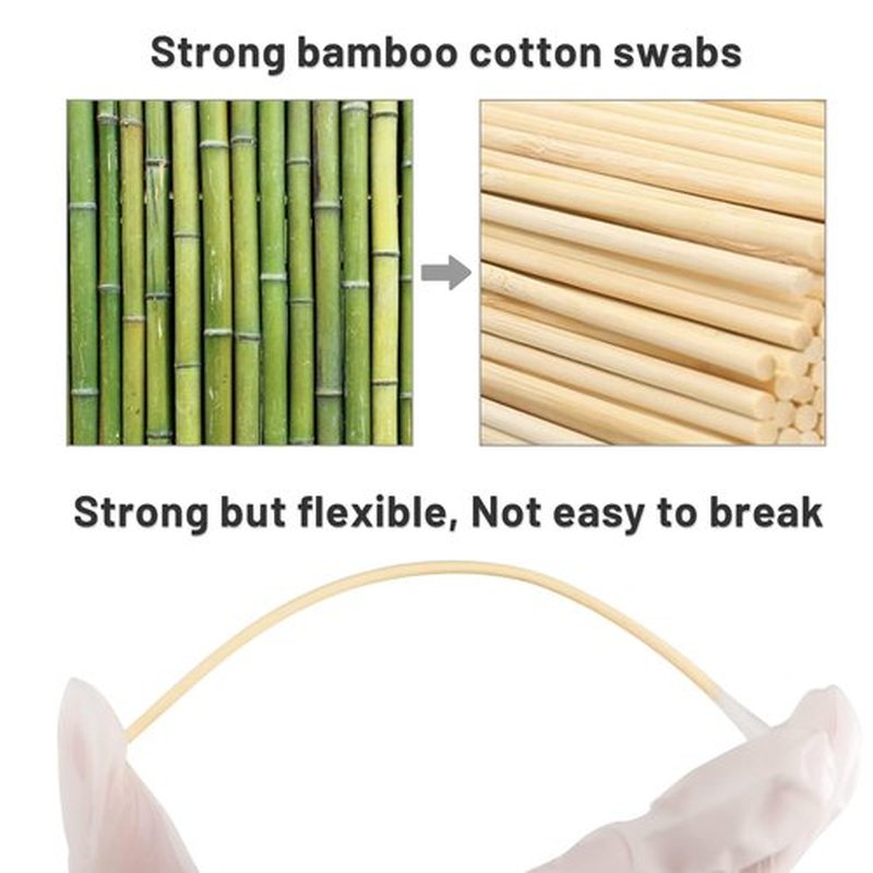1000 PCS Long Cotton Swabs with Wooden Sticks, Lint- Free Long Cotton Swab, Highly Absorbent Cleaning Swabs, Cotton Tipped Applicators for Eye Ears, Makeup, Gun Applicators, Oil, Pet Care