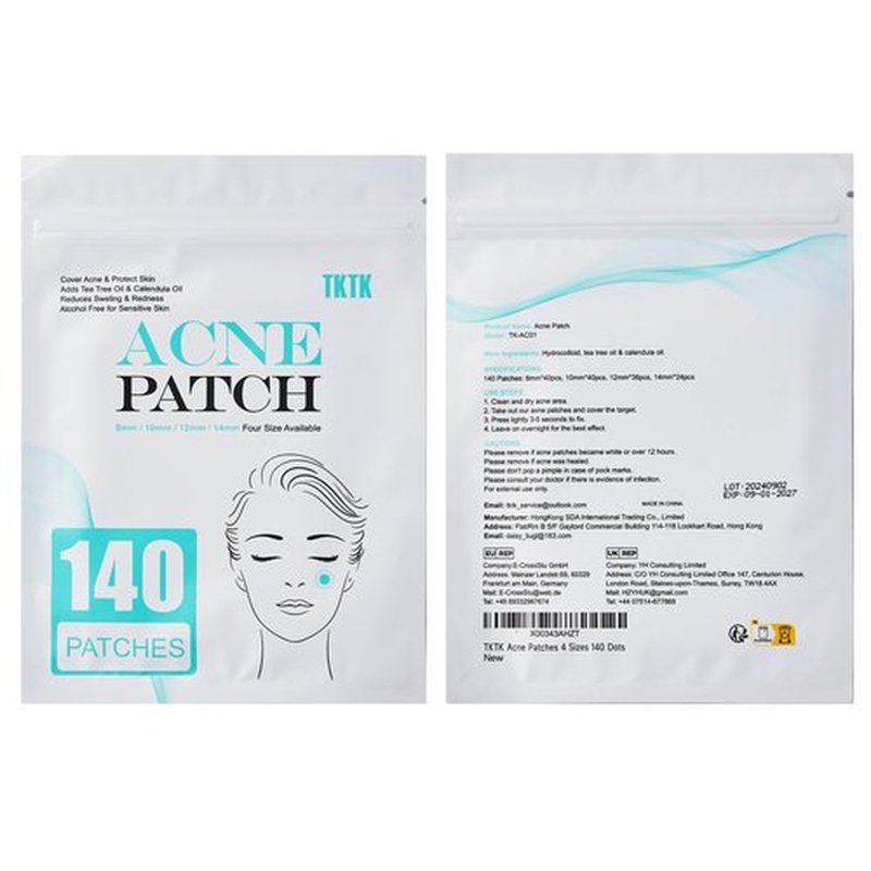 Acne Patch Pimple Patch, 4 Sizes 280 Patches Acne Absorbing Cover Patch, Hydrocolloid Invisible Acne Patches For Face Zit Patch Acne Dots Tea Tree, Calendula Oil - 2 Pack