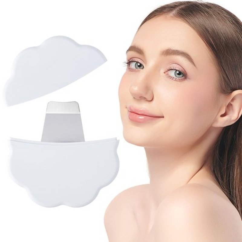 PAGOW Blackhead Remover Tools, White Silicone Nose Blackhead Remover with Cap, Deep Clean Skin Spatula, Mild and Safe Face Scraper for Men and Women (1 Pcs)