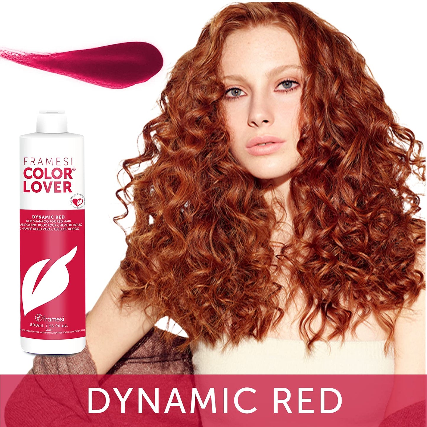 FRAMESI Brunette Hair Care | Color Lover Dynamic Brunette Shampoo, 16.9 fl oz, Sulfate Free Shampoo | Framcolor Extra Charge Chocolate, 4.2 fl oz, Color Refreshing Hair Treatment