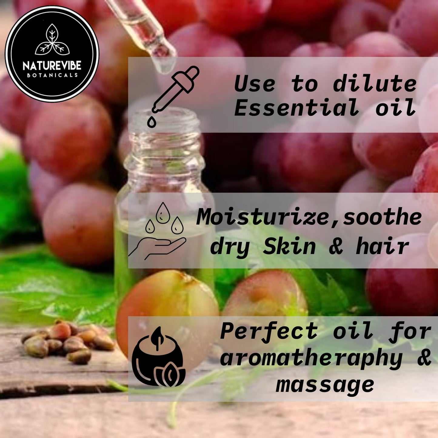 Coffee Bean Oil & Grapeseed Oil Combo - 32oz Each | Natural Skin Moisturizer