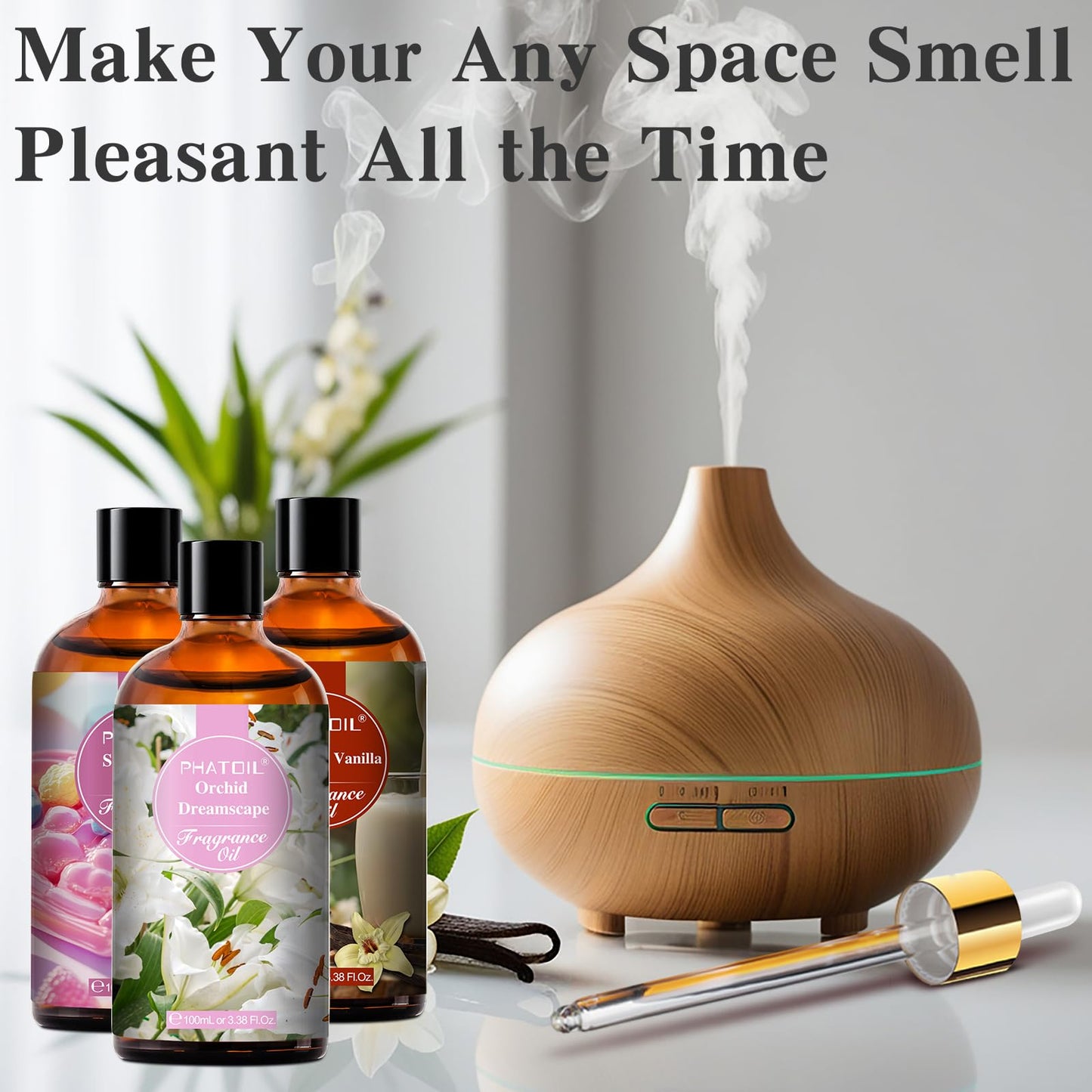 PHATOIL L'aube Rosa Fragrance Oils for Aromatherapy, 3.38FL.OZ Diffuser Oils for Home, Perfect for Aromatherapy, Humidifiers, Yoga, DIY Candle and Soap Making - 100ml