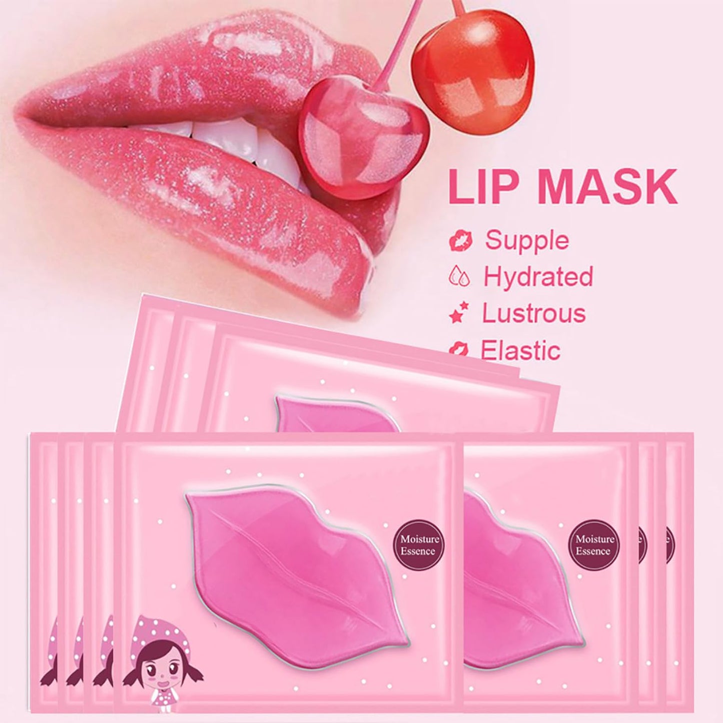Eakroo 30 Pairs Lip Masks & Eye Masks, Gold Eye Patches, Under Eye Mask, Party Favors for Adults, Things for Teen Girls, Bridal Shower Gifts, Pink Gifts for Women, Spa Party Supplies for Girls