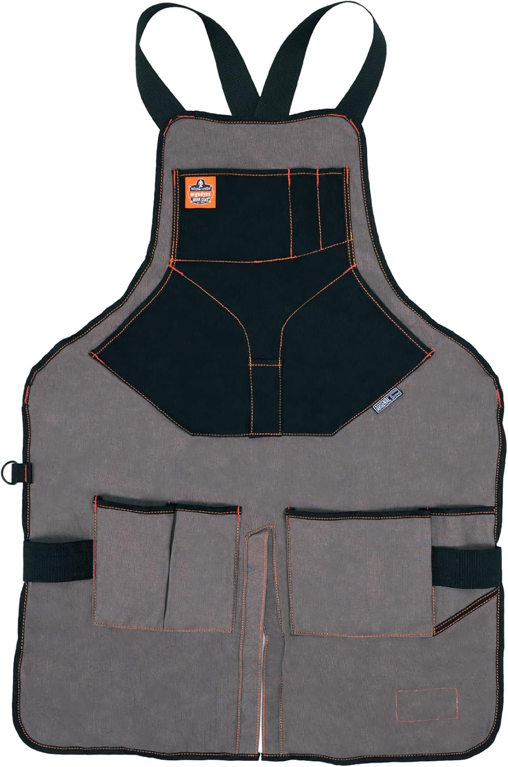 Ergodyne Full Length Tool Work Apron - 13 Pocket Gray Utility Apron for Professionals