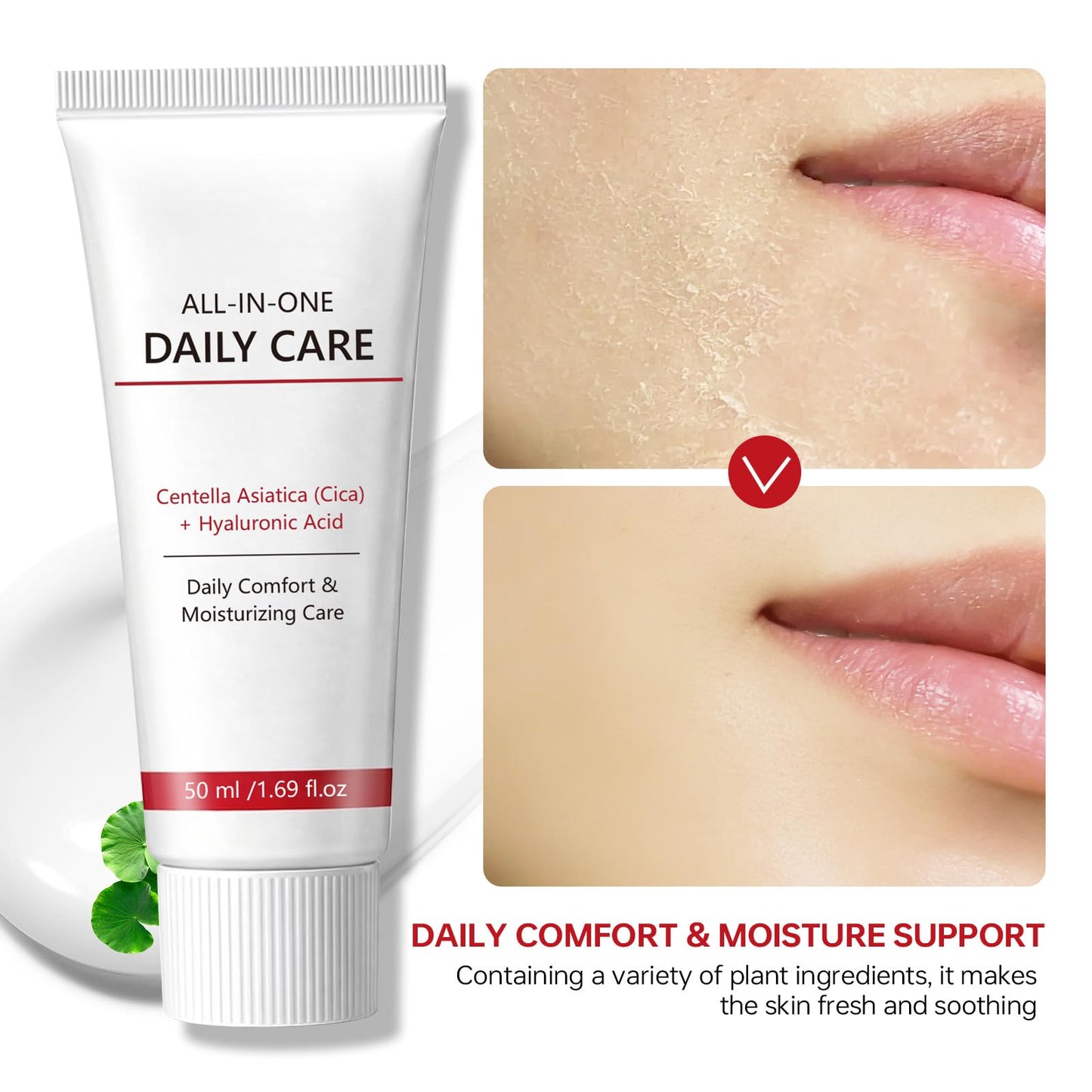 Sky Seeker Cream For Face, All-In-One Daily Moisturizing Face Cream with Centella Asiatica (Cica) & Hyaluronic Acid 50 mL / 1.69 fl oz (1 pcs)