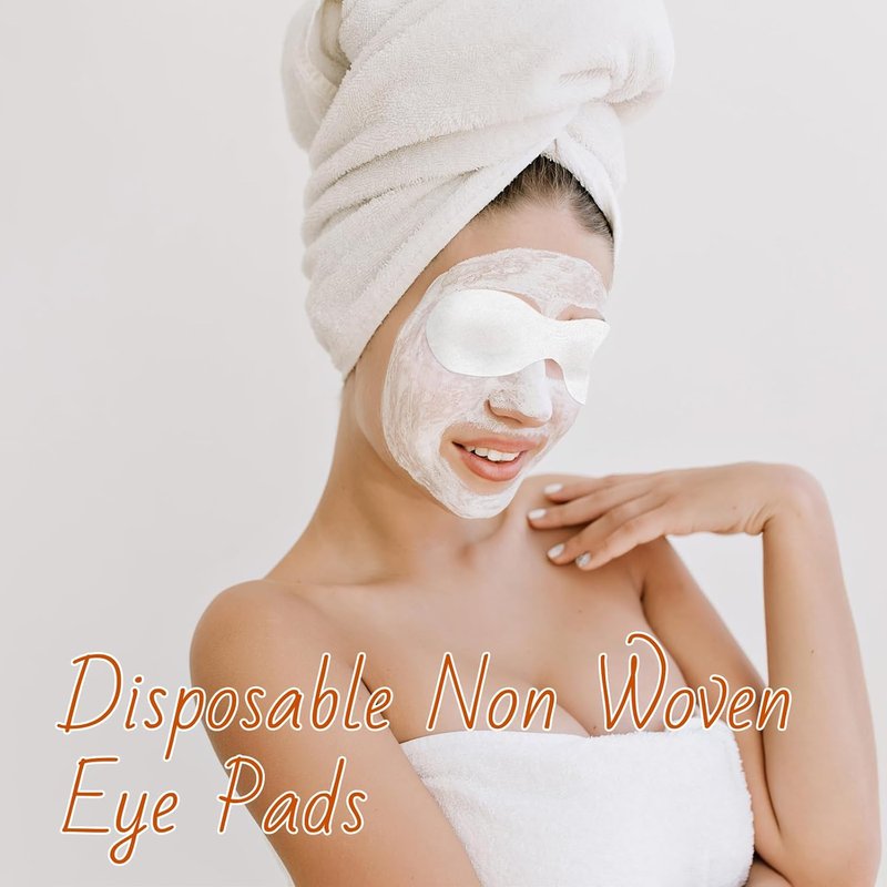 Disposable Eye Covers for Facials - 200 Non-Woven Cotton Pads for Skincare | Spa Treatment Sheets