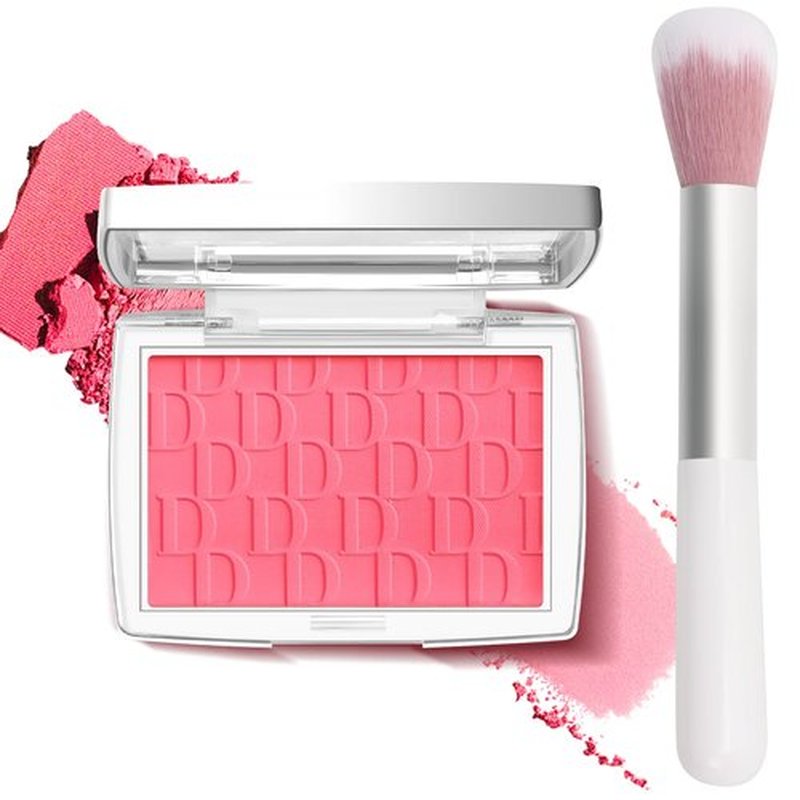 LYBHDAFA Powder Blush for Cheeks with Brush, Matte Blush Palette Korean Blush Powder Face Blusher, Natural Glow Blendable Formula Silky Lightweight Makeup Blush Palette for Cheeks, 015# Cherry